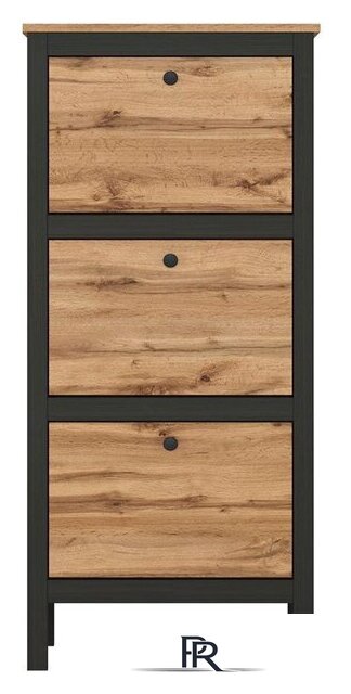 Тумба для обуви Black Red White Loft SFB3B/50 (дуб вотан/черный матовый) - Изображение №1 — Интернет-магазин ПроЗаказ