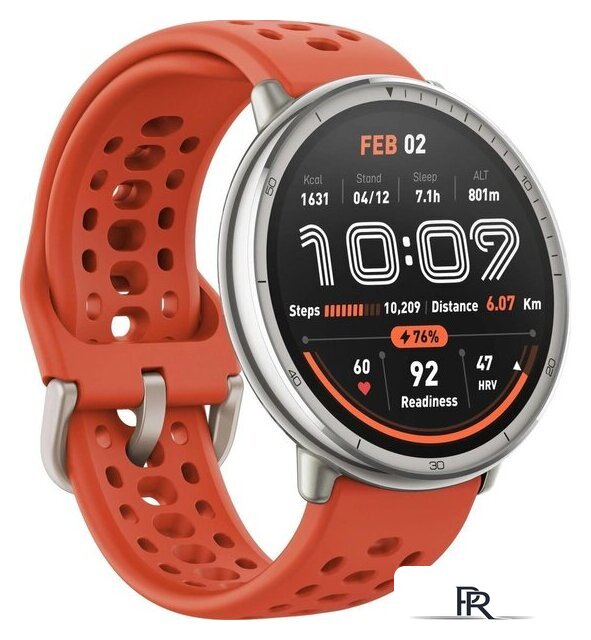 Умные часы Amazfit Active 2 Premium (серебристый, с черным кожаным ремешком) - Изображение №7 — Интернет-магазин ПроЗаказ
