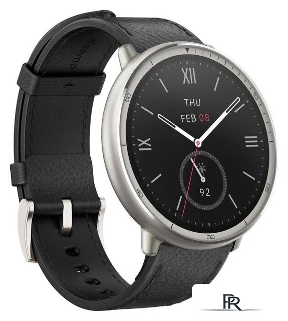 Умные часы Amazfit Active 2 Premium (серебристый, с черным кожаным ремешком) - Изображение №4 — Интернет-магазин ПроЗаказ