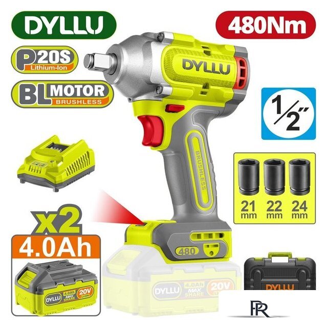 Гайковерт Dyllu DTCD1B483 (с 2-мя АКБ, кейс) - Изображение №1 — Интернет-магазин ПроЗаказ