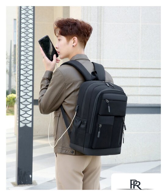 Городской рюкзак Miru Sallerus 15.6 (черный) - Изображение №12 — Интернет-магазин ПроЗаказ