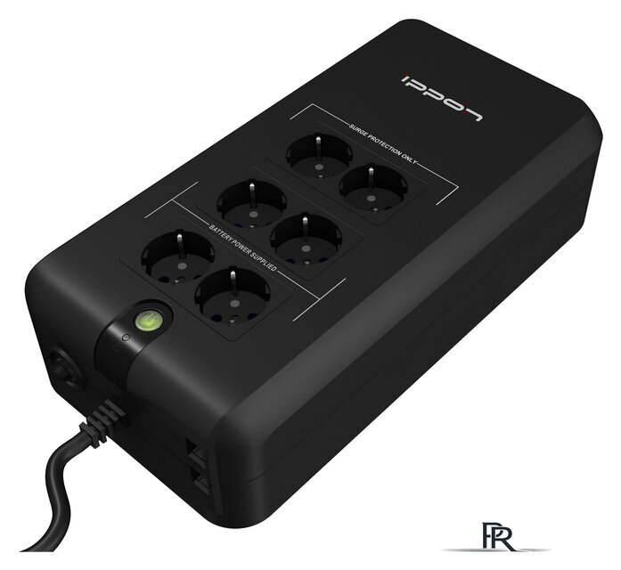 Источник бесперебойного питания IPPON Back Verso 800 - Изображение №1 — Интернет-магазин ПроЗаказ