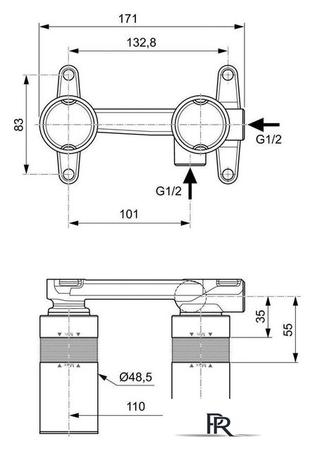 Скрытый механизм Ideal Standard Standard A1313NU - Изображение №2 — Интернет-магазин ПроЗаказ