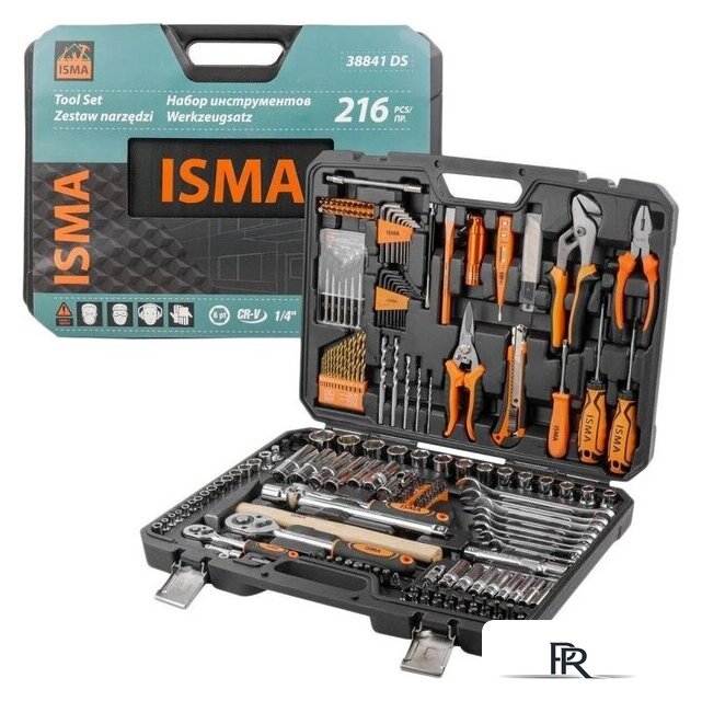 Универсальный набор инструментов ISMA ISMA-38841DS (216 предметов) - Изображение №1 — Интернет-магазин ПроЗаказ