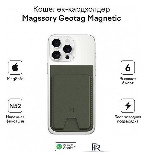 Кредитница Magssory Geotag Magnetic Khaki ACL003k - Изображение №9 — Интернет-магазин ПроЗаказ
