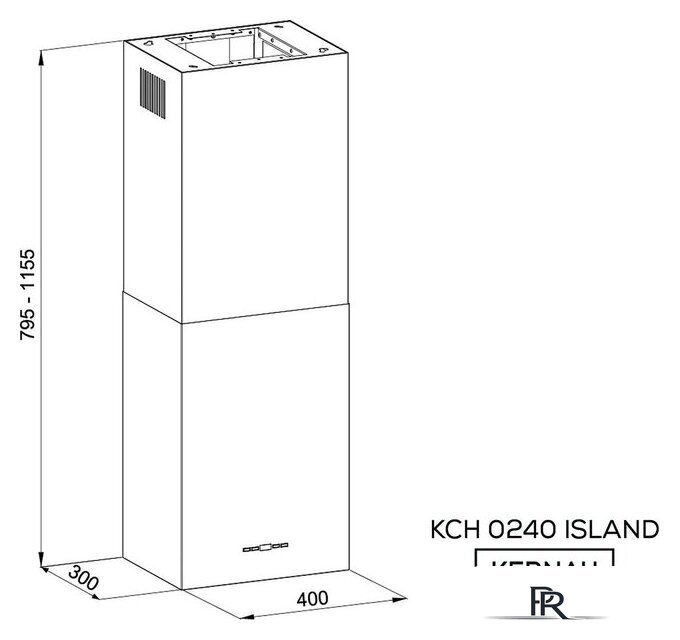 Кухонная вытяжка Kernau KCH 0240 W Island - Изображение №2 — Интернет-магазин ПроЗаказ