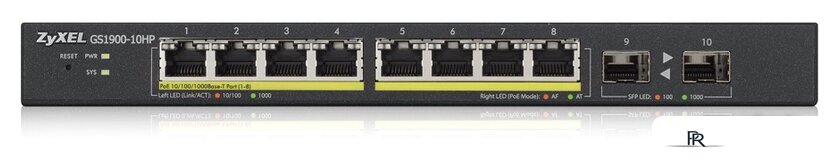 Управляемый коммутатор уровня 2+ Zyxel GS1900-10HP - Изображение №3 — Интернет-магазин ПроЗаказ