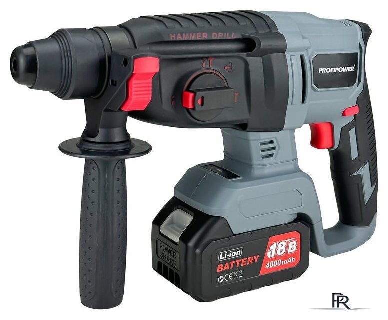 Перфоратор Profipower MKDHR-18V (с 1-им АКБ, кейс) - Изображение №4 — Интернет-магазин ПроЗаказ
