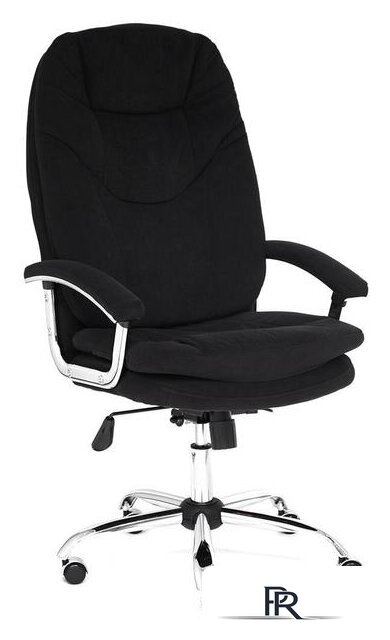 Офисное кресло TetChair Softy LUX (флок, черный) - Изображение №1 — Интернет-магазин ПроЗаказ