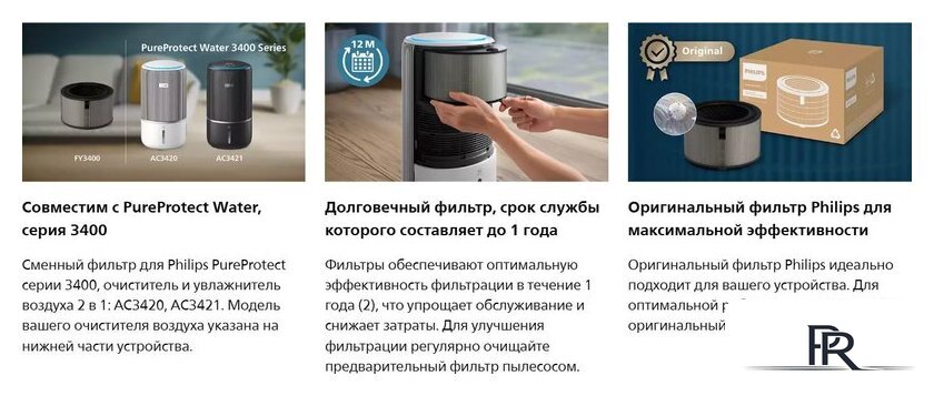 Угольный фильтр Philips FY3400/30 - Изображение №7 — Интернет-магазин ПроЗаказ