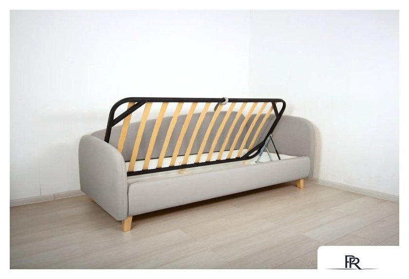 Кровать-тахта DiArt Альба 1.2 правая (Магия 53/ножки светлые) - Изображение №2 — Интернет-магазин ПроЗаказ