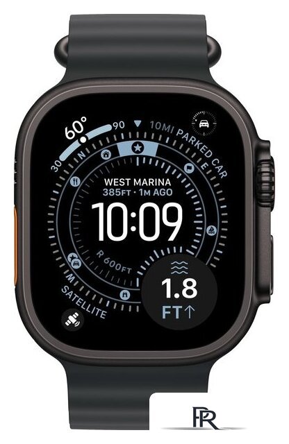 Умные часы Apple Watch Ultra 3 LTE 49 мм (титановый корпус, черный/черный, ремешок из эластомера) - Изображение №2 — Интернет-магазин ПроЗаказ