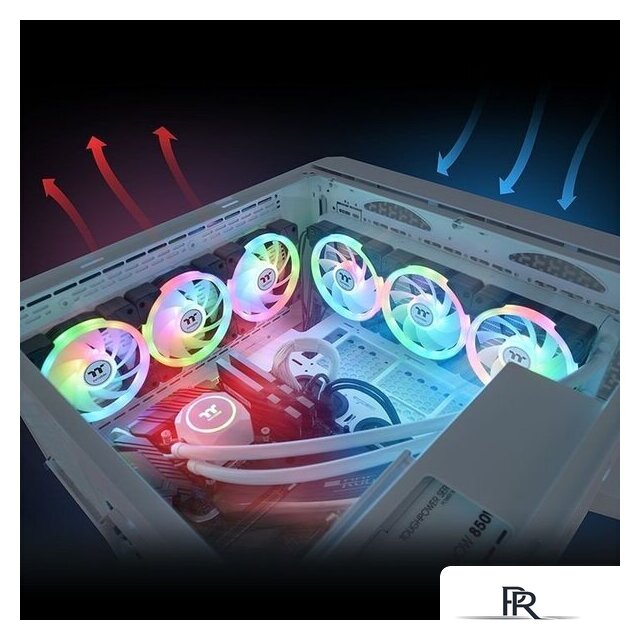 Комплект вентиляторов для корпуса Thermaltake Swafan EX14 ARGB TT Premium Edition 3-Fan Pack CL-F168-PL14SW-A - Изображение №6 — Интернет-магазин ПроЗаказ