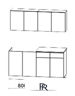 Готовая кухня Артём-Мебель Лана СН-113 без стекла 1.6 (бетон спаркс лайт/бетон спаркс) - Изображение №5 — Интернет-магазин ПроЗаказ