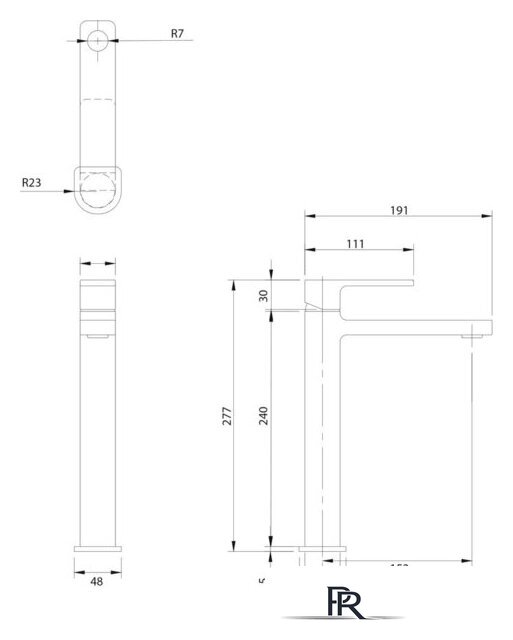 Смеситель Omnires Baretti BA7812 BL - Изображение №2 — Интернет-магазин ПроЗаказ
