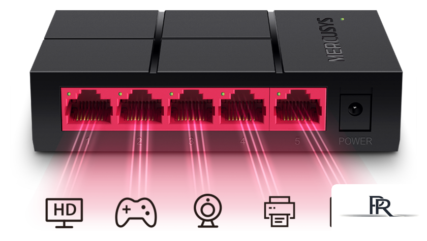 Неуправляемый коммутатор Mercusys MS105G - Изображение №4 — Интернет-магазин ПроЗаказ