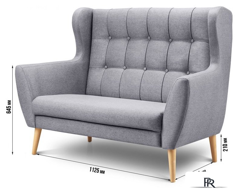 Диван Mio Tesoro Фиджи (Madagaskar 06/натуральное дерево) - Изображение №6 — Интернет-магазин ПроЗаказ