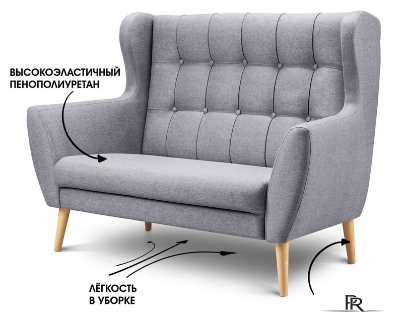 Диван Mio Tesoro Фиджи (Madagaskar 06/натуральное дерево) - Изображение №4 — Интернет-магазин ПроЗаказ