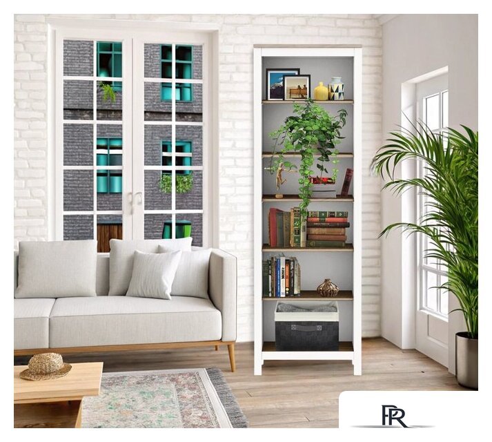 Стеллаж Mio Tesoro Сага 70 2.08.07.110.14 (белый/ясень) - Изображение №4 — Интернет-магазин ПроЗаказ