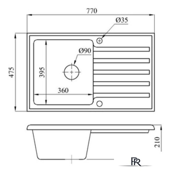 Кухонная мойка БелЭворс Styl L + смеситель W74004-9 + дозатор L405-1 (серый/сатин) - Изображение №11 — Интернет-магазин ПроЗаказ