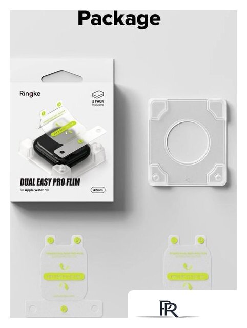 Защитная пленка Ringke Защитная Пленка Ringke Dual Easy Pro 2шт для Apple Watch 11 / 10 42 mm - Изображение №15 — Интернет-магазин ПроЗаказ