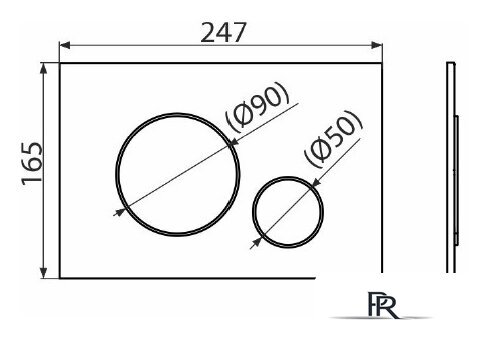 Панель смыва Alcaplast M678 (черный матовый) - Изображение №2 — Интернет-магазин ПроЗаказ