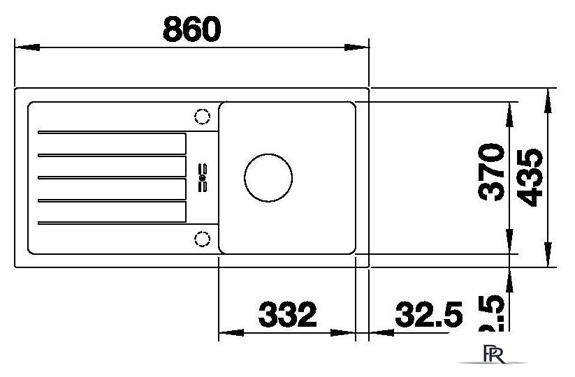 Кухонная мойка Blanco Favum 45 S 526081 (черный) - Изображение №3 — Интернет-магазин ПроЗаказ