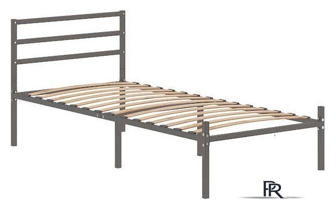 Кровать Домаклево Металика Г3 80x200 (серый) - Изображение №1 — Интернет-магазин ПроЗаказ