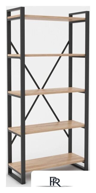 Стеллаж Hype Mebel Стандарт-2 50x200 (черный/дуб галифакс натуральный) - Изображение №1 — Интернет-магазин ПроЗаказ