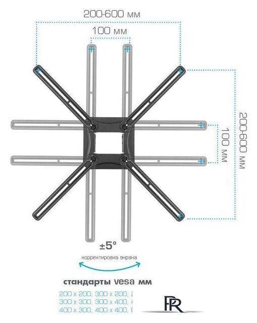 Кронштейн для телевизора Kromax Corbel-9 - Изображение №10 — Интернет-магазин ПроЗаказ