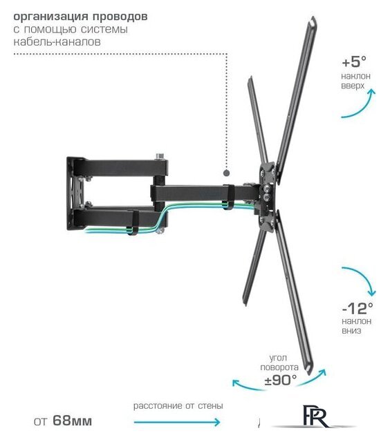 Кронштейн для телевизора Kromax Corbel-9 - Изображение №6 — Интернет-магазин ПроЗаказ