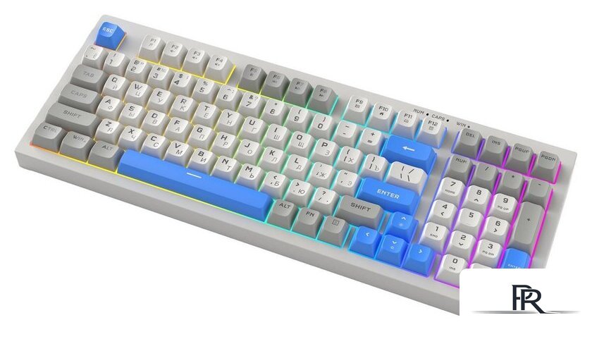 Клавиатура Ritmix RKB-598BL (серый/белый) - Изображение №2 — Интернет-магазин ПроЗаказ