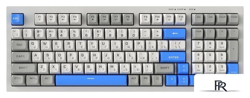 Клавиатура Ritmix RKB-598BL (серый/белый) - Изображение №1 — Интернет-магазин ПроЗаказ