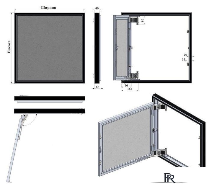 Люк РусВент Секрет-М (400x400) - Изображение №2 — Интернет-магазин ПроЗаказ