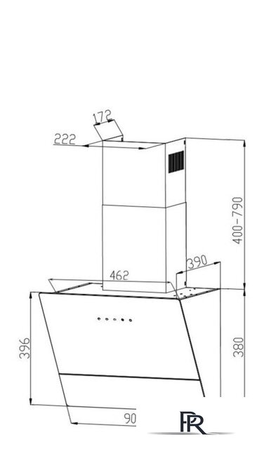 Кухонная вытяжка Grand Lester GC 90 (черный) - Изображение №8 — Интернет-магазин ПроЗаказ