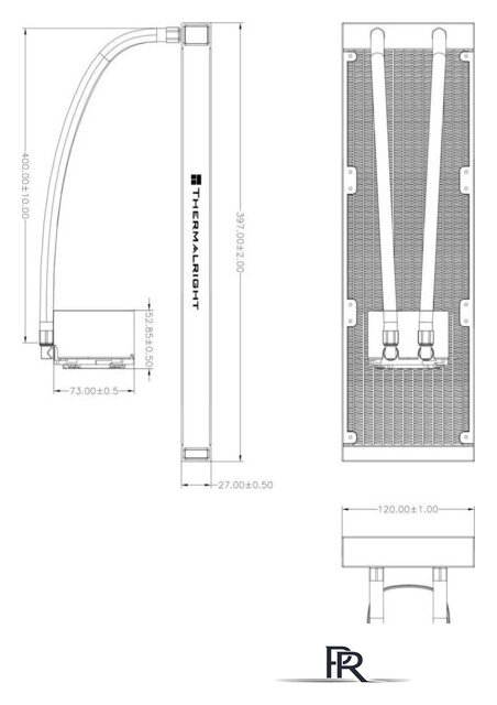 Система жидкостного охлаждения для процессора Thermalright Frozen Horizon 360 ARGB V2 (белый) - Изображение №9 — Интернет-магазин ПроЗаказ