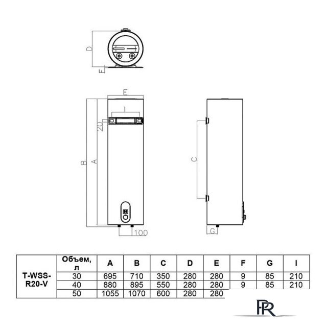 Накопительный электрический водонагреватель Timberk Fiji T-WSS30-R20-V - Изображение №3 — Интернет-магазин ПроЗаказ