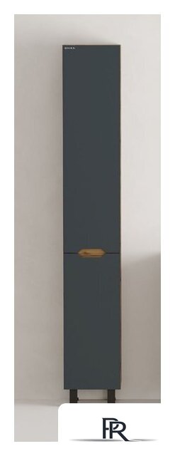  Onika Шкаф-пенал для ванной Айленд 30 403084 (графит/дуб крафт золотой) - Изображение №1 — Интернет-магазин ПроЗаказ