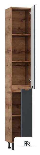  Onika Шкаф-пенал для ванной Айленд 30 403084 (графит/дуб крафт золотой) - Изображение №4 — Интернет-магазин ПроЗаказ