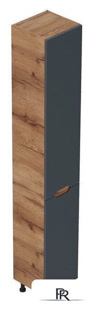  Onika Шкаф-пенал для ванной Айленд 30 403084 (графит/дуб крафт золотой) - Изображение №5 — Интернет-магазин ПроЗаказ