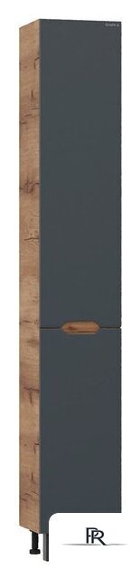  Onika Шкаф-пенал для ванной Айленд 30 403084 (графит/дуб крафт золотой) - Изображение №3 — Интернет-магазин ПроЗаказ