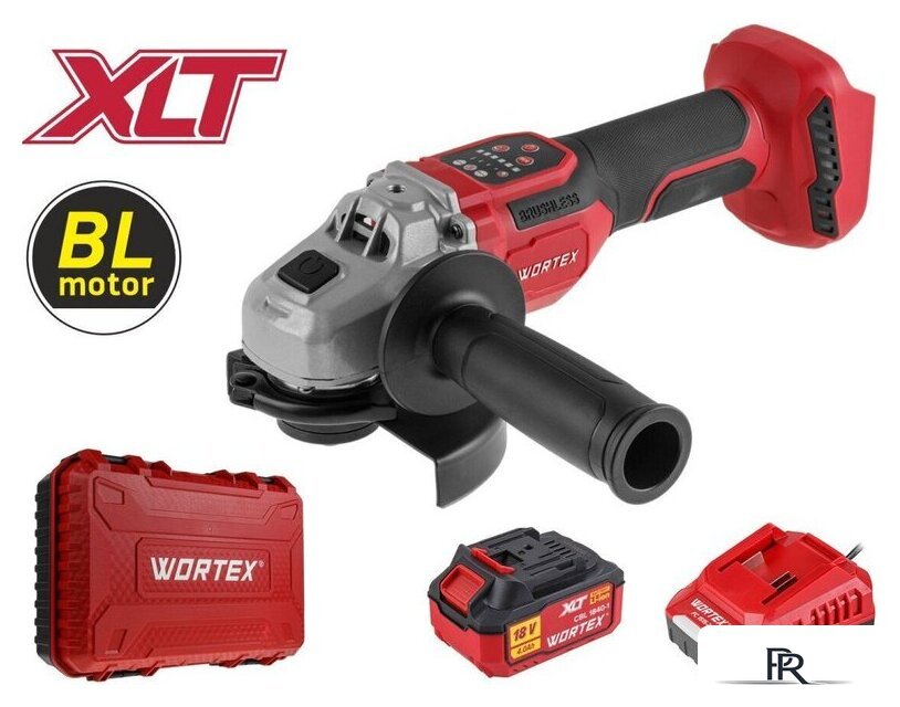 Угловая шлифмашина Wortex CAG 1812-2 SE SET 1334919 (с 1-им АКБ, кейс) - Изображение №1 — Интернет-магазин ПроЗаказ