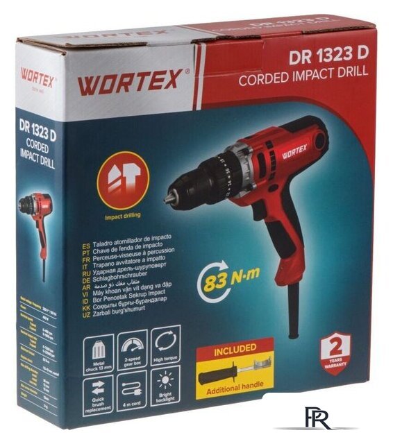 Ударная дрель-шуруповерт Wortex DR 1323 D 2322091 - Изображение №6 — Интернет-магазин ПроЗаказ