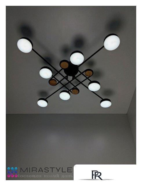 Припотолочная люстра Mirastyle SX-N-8996/8 BK - Изображение №12 — Интернет-магазин ПроЗаказ