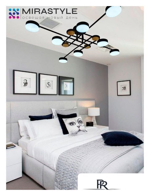 Припотолочная люстра Mirastyle SX-N-8996/8 BK - Изображение №5 — Интернет-магазин ПроЗаказ