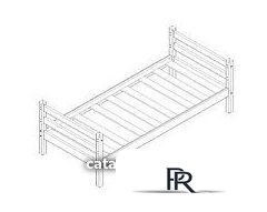 Кровать Мебельград Соня вариант 1 (массив сосны белый) - Изображение №2 — Интернет-магазин ПроЗаказ