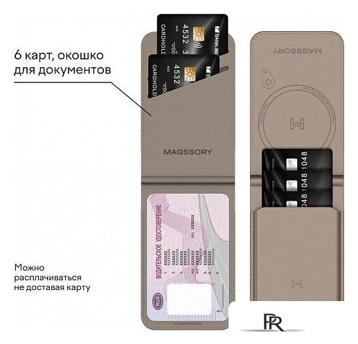 Кредитница Magssory Geotag Magnetic Latte ACL003l - Изображение №10 — Интернет-магазин ПроЗаказ