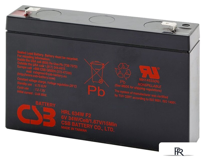 Аккумулятор для ИБП CSB Battery HRL634W F2 (6В/9 А·ч) - Изображение №1 — Интернет-магазин ПроЗаказ