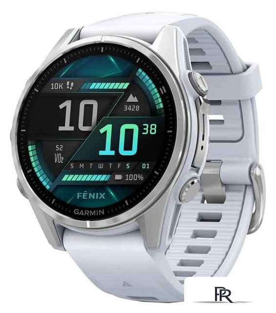 Умные часы Garmin Fenix 8 43мм (серебристый, белый ремешок) - Изображение №1 — Интернет-магазин ПроЗаказ