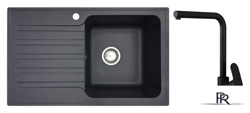 Кухонная мойка БелЭворс Styl R + Like F8005022 (черный) - Изображение №1 — Интернет-магазин ПроЗаказ